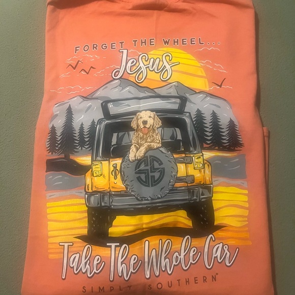 Simply Southern Tops - Simply Southern Orange Long Sleeve Tee